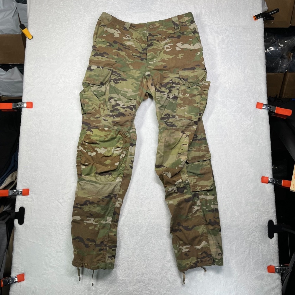 US Army Combat Cargo Pants Mens Medium Green Camouflage Tactical Ripstop Utility